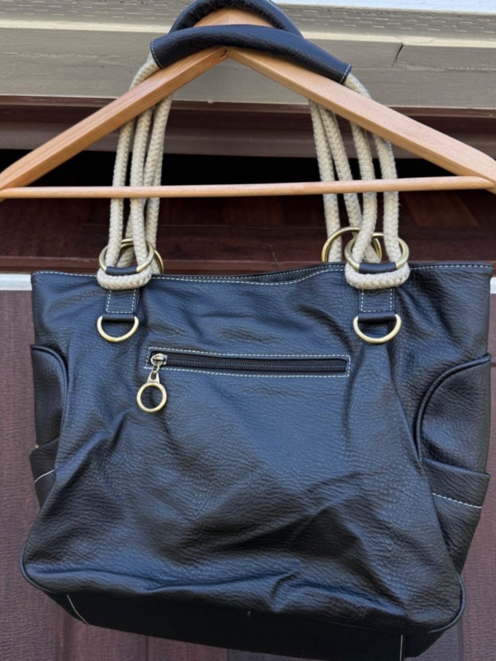 D&G Dolce and Gabbana vintage black leather tote bag - Picture 2 of 6